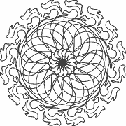 Intricate Spiral Flower Design coloring page