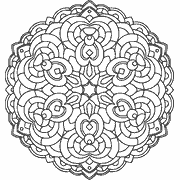 Intricate Floral Mandala Design coloring page