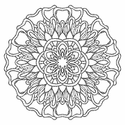 Intricate Floral Mandala Design coloring page