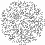 Intricate mandala design with floral and geometric patterns coloring page