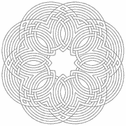 Interlocking Circular Patterns coloring page