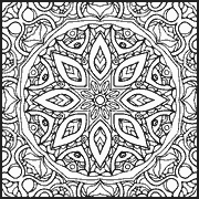 Intricate Floral Mandala Design coloring page