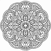 Intricate Floral Mandala Design coloring page