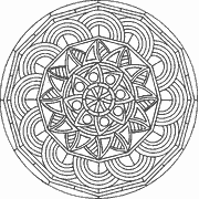 Intricate Geometric Mandala Design coloring page