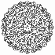 Intricate Geometric Mandala Design coloring page