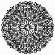 Symmetrical Floral Pattern coloring page