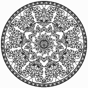 Intricate Circular Mandala Design coloring page