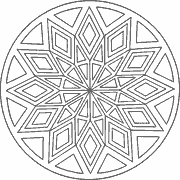 Geometric Mandala Design coloring page