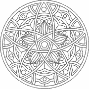 Intricate Circular Mandala Design coloring page