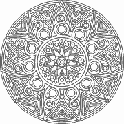 Intricate Circular Mandala Design coloring page