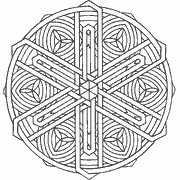 Geometric Mandala Pattern coloring page