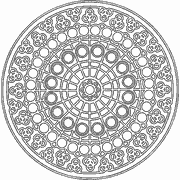 Intricate Circular Mandala Design coloring page