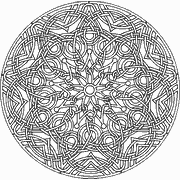Intricate Celtic Knot Mandala Design coloring page