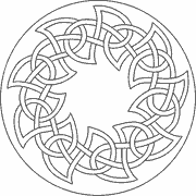 Celtic Knot Circle coloring page