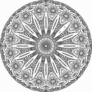 Intricate Floral Mandala Design coloring page