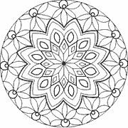 Intricate Floral Mandala Design coloring page