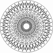 Intricate Floral Mandala Design coloring page