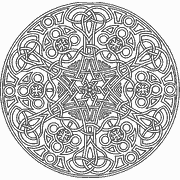 Celtic Knot Mandala Design coloring page
