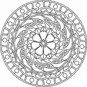 Intricate Floral Mandala Design coloring page