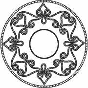 Symmetrical Floral Mandala coloring page