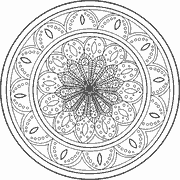 Intricate Mandala Design coloring page