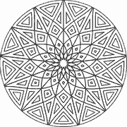 Geometric Mandala Design coloring page