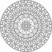 Geometric Mandala Design coloring page