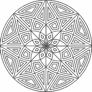 Geometric Mandala Design coloring page