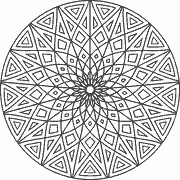 Geometric Mandala Design coloring page
