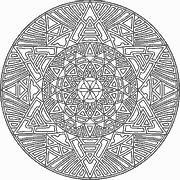 Geometric Mandala Pattern coloring page