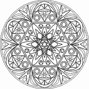 Intricate Geometric Mandala Design coloring page