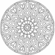 Intricate Mandala Design coloring page