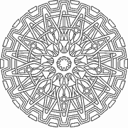 Intricate Circular Mandala Design coloring page