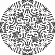 Geometric Flower Mandala coloring page