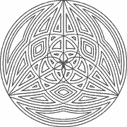 Geometric Flower Mandala coloring page