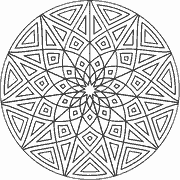 Geometric Mandala Pattern coloring page