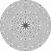 Geometric Mandala Design coloring page
