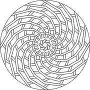 Abstract Spiral Design coloring page