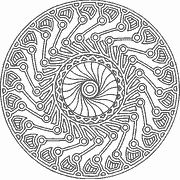 Intricate Circular Mandala Design coloring page