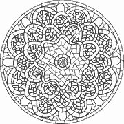 Mandala with Geometric Patterns coloring page