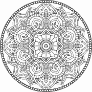 Intricate Floral Mandala Design coloring page