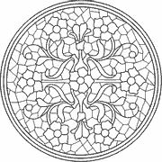 Circular Mandala with Floral and Geometric Patterns coloring page