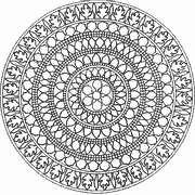 Intricate Circular Mandala Design coloring page