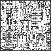 A black and white drawing of three teepees | buildings_311 | Buildings ...
