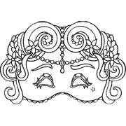 Ornate Venetian Masquerade Mask Coloring Page - Free Printable - masks 17
