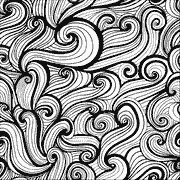 A black and white picture of a wavy pattern | patterns_137 | Patterns ...