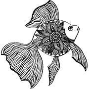 Intricate Fish with Floral and Patterned Details Coloring Page - Free ...
