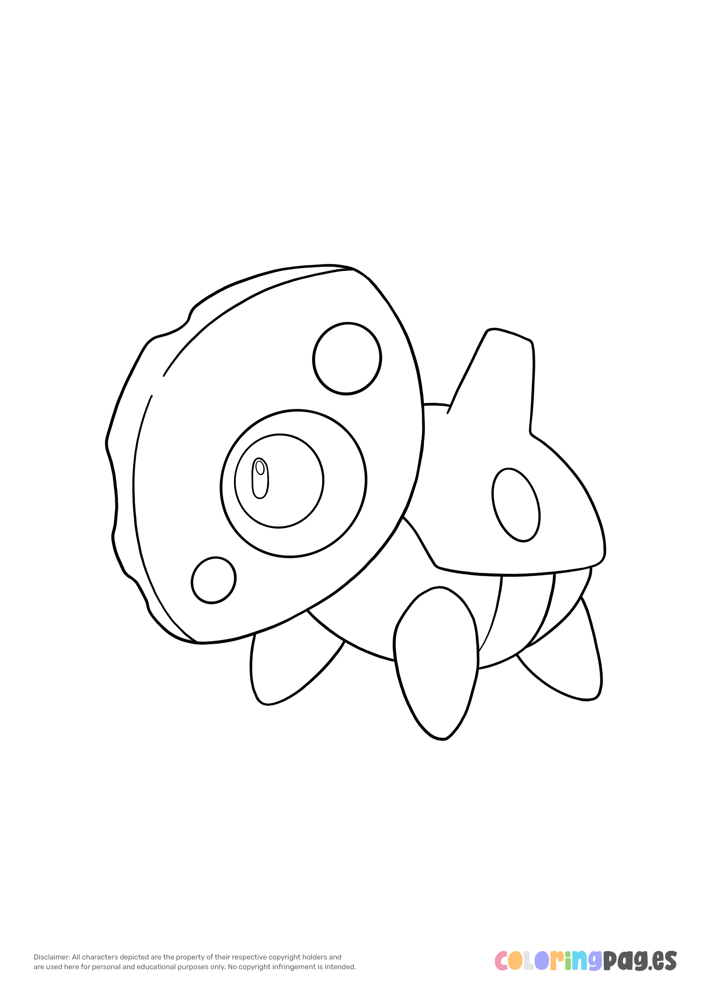 Pokémon Aron coloring page