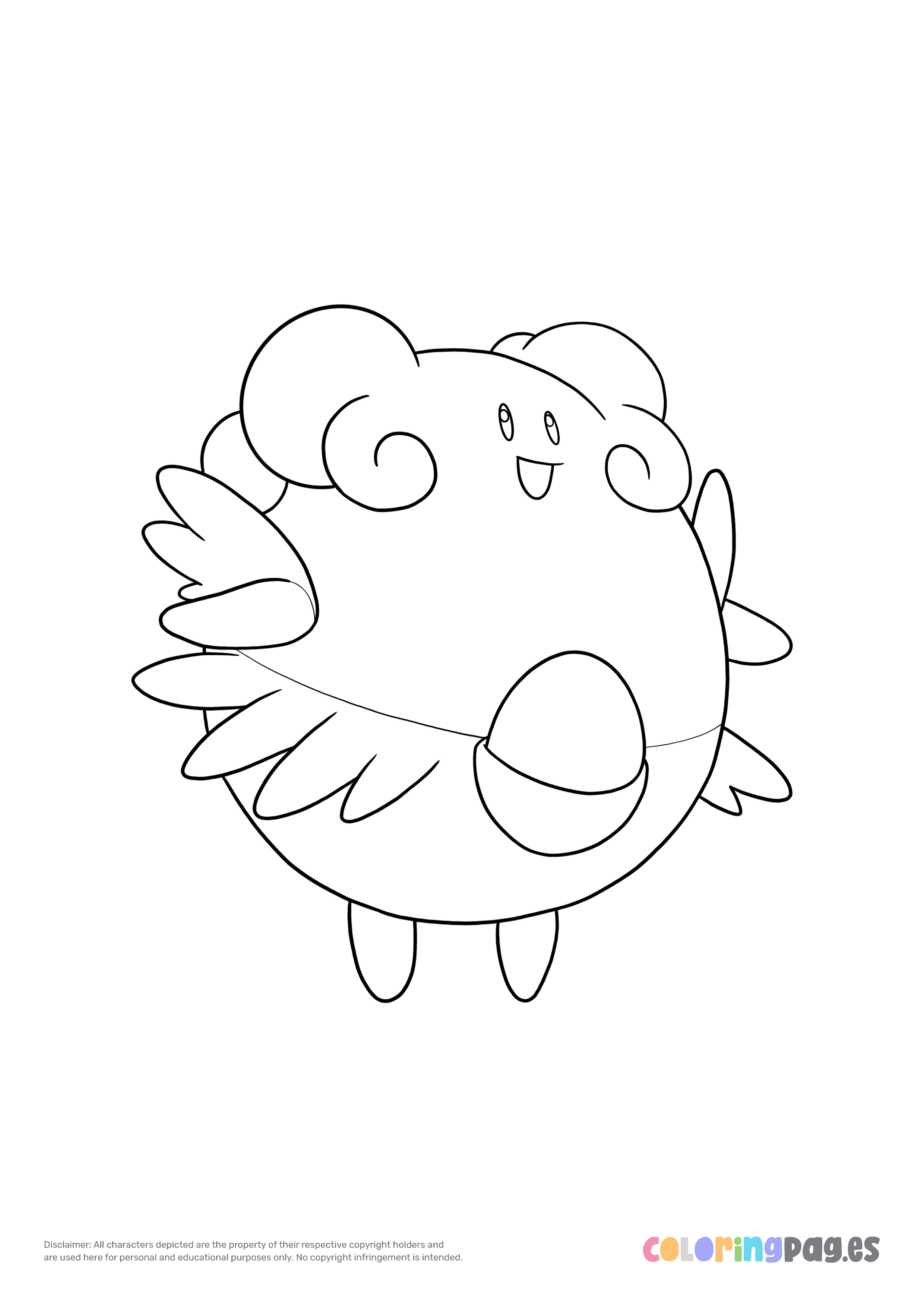 Pokémon Blissey coloring page