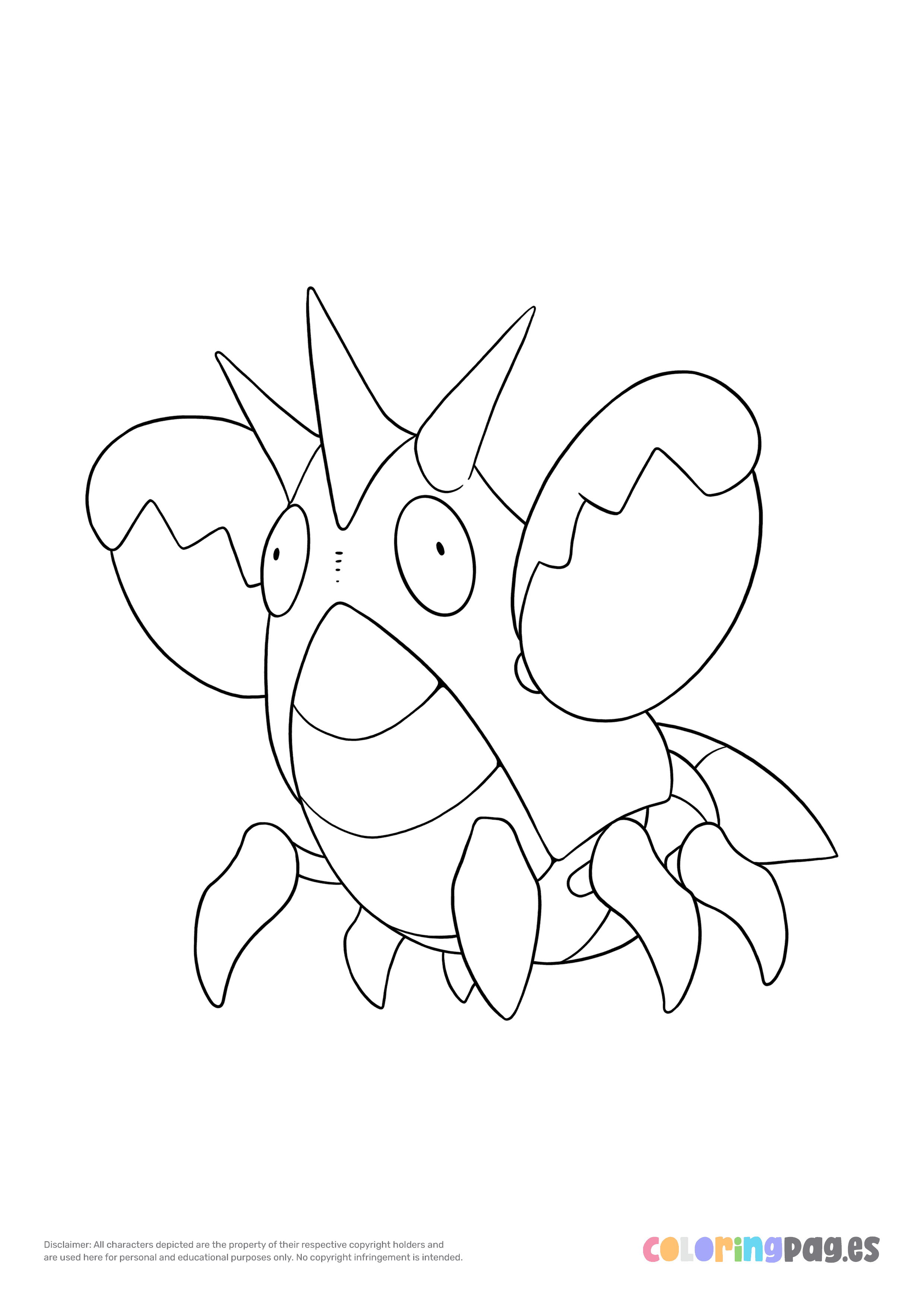 Pokémon - Corphish coloring page